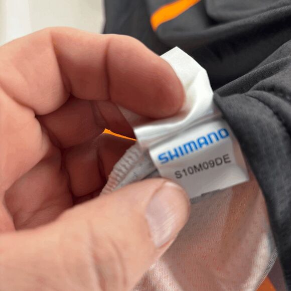 Shimano Cycling Jersey Mens Large 1/4 Zip Short Sleeve Black Oranage White - Picture 5 of 7